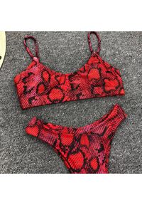 Intica - Bikini push-up ze stringami na plażę i basen UV odporne Andriette. Materiał: tkanina, materiał #4