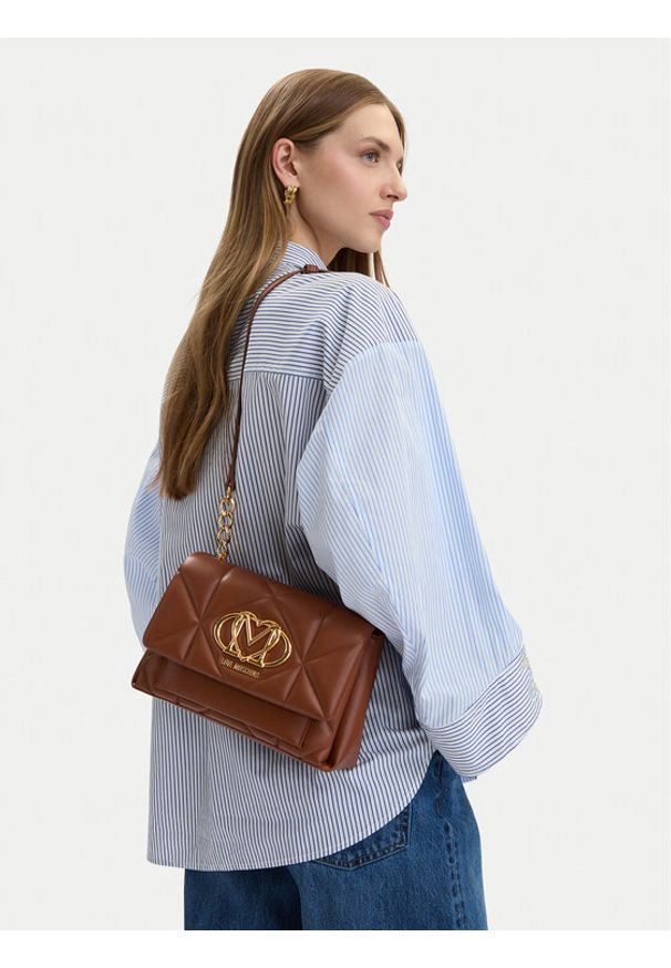 Love Moschino - LOVE MOSCHINO Torebka JC4259PP0OLC0300 Brązowy. Kolor: brązowy. Materiał: skórzane