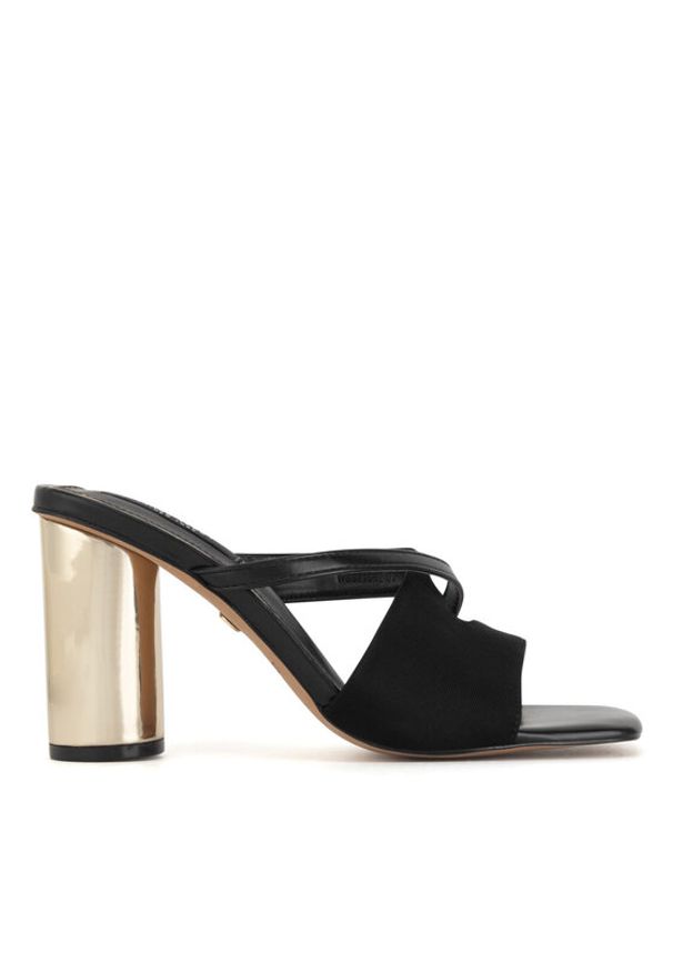 Nine West Klapki WSS21562-01 Czarny. Kolor: czarny. Materiał: skóra, materiał