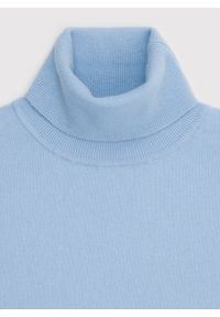 Pako Lorente - PAKO LORENTE - Jasnoniebieski gładki golf męski. Typ kołnierza: golf. Kolor: czarny, niebieski, zielony. Materiał: poliamid, bawełna, elastan. Wzór: gładki. Sezon: jesień #8