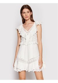 IRO Sukienka letnia Rioja AQ537 Biały Regular Fit. Kolor: biały. Materiał: bawełna. Sezon: lato #1