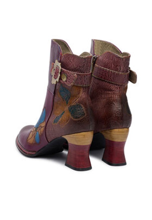 Laura Vita Botki Eleao 02 Fioletowy. Kolor: fioletowy. Materiał: skóra