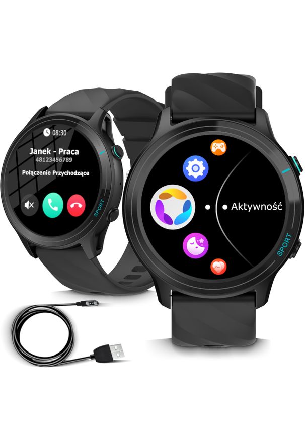 Smartwatch GepardWatches Smartwatch IP 68 Monitor zdrowia Bluetooth, Wodoodporny Menu PL Rozmowy. Rodzaj zegarka: smartwatch