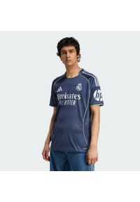 Adidas - Koszulka Real Madrid 25/26 Away. Kolor: szary, niebieski, wielokolorowy. Sport: piłka nożna