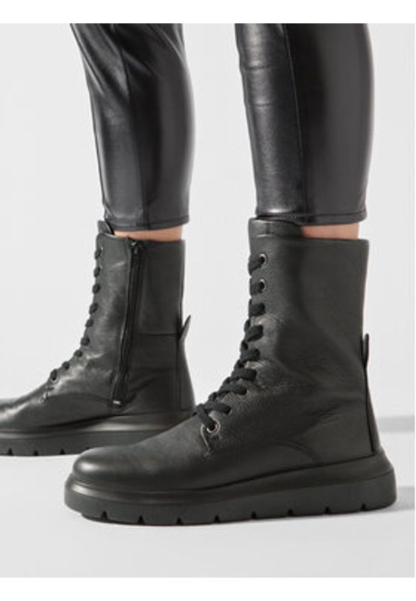 ecco - ECCO Botki Nouvelle Black Spin V2 21621301001 Czarny. Kolor: czarny. Materiał: skóra