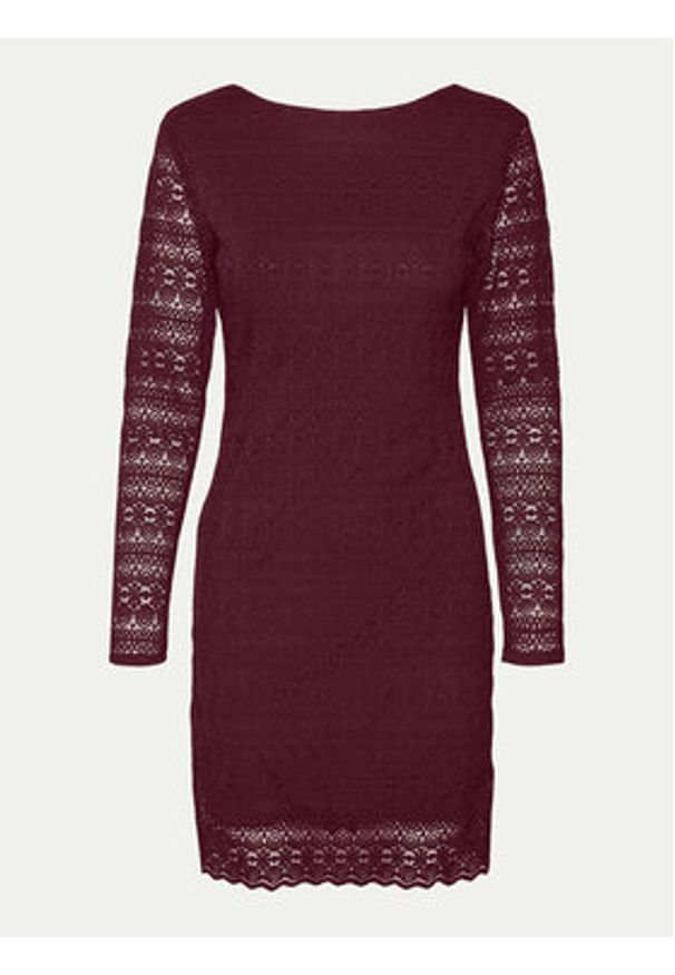 Vero Moda Sukienka koktajlowa Zoe 10315445 Bordowy Slim Fit. Kolor: czerwony. Materiał: syntetyk. Styl: wizytowy