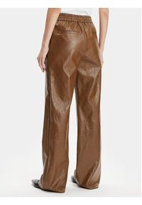 Weekend Max Mara Spodnie z imitacji skóry Brezza 2415131141 Brązowy Wide Leg. Kolor: brązowy. Materiał: skóra #5