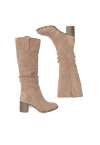 Jenny Fairy Kozaki WS14438-02 Beżowy. Kolor: beżowy. Materiał: materiał #2