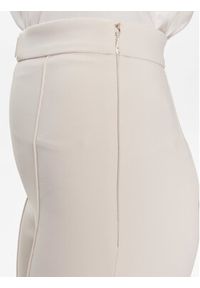 Elisabetta Franchi Spodnie materiałowe PA-T15-41E2 Écru Regular Fit. Materiał: syntetyk, materiał #3