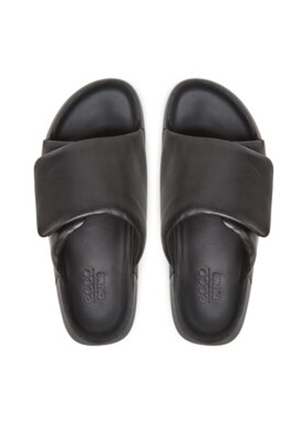 ecco - ECCO Klapki Cozmo Pf W 20668301001 Czarny. Kolor: czarny. Materiał: skóra