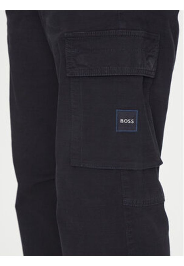 BOSS Spodnie materiałowe Sisla-8 50530599 Granatowy Regular Fit. Kolor: niebieski. Materiał: bawełna