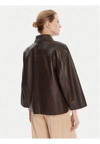 Weekend Max Mara Kurtka skórzana Stecca 2525446051 Brązowy Relaxed Fit. Kolor: brązowy. Materiał: skóra