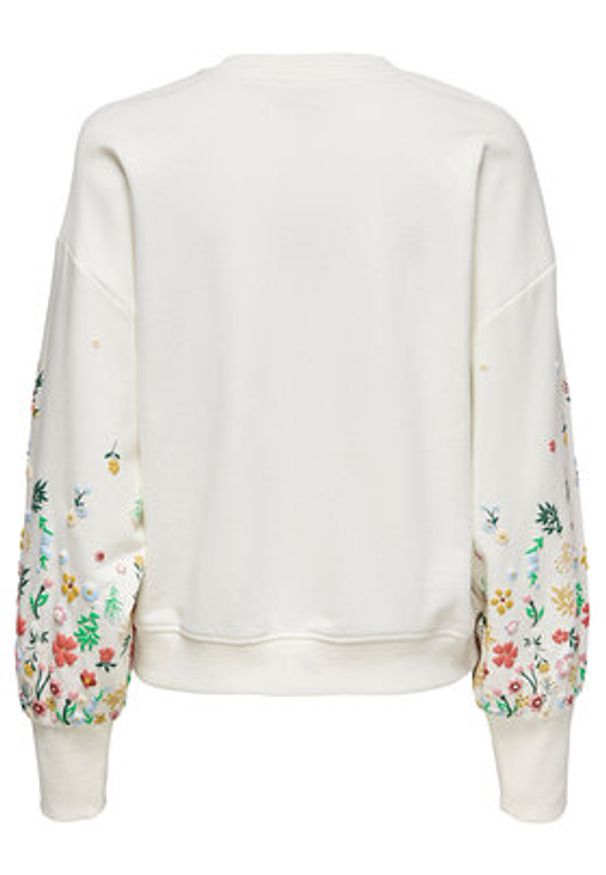 only - ONLY Bluza Brooke 15216364 Biały Regular Fit. Kolor: biały. Materiał: syntetyk, bawełna