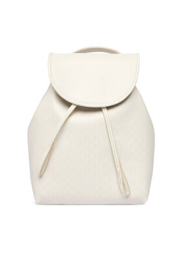 Calvin Klein Plecak Emblem Aop Mini Backpack LV04F3507G Biały. Kolor: biały. Materiał: skóra