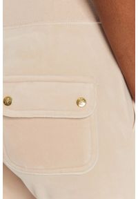 Juicy Couture - JUICY COUTURE Piaskowe damskie spodnie dresowe Del Ray Gold, Rozmiar S. Kolor: beżowy. Materiał: dresówka #5