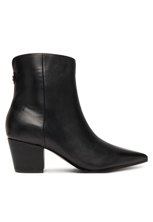 Guess Botki FLFHAL LEA10 Czarny. Kolor: czarny. Materiał: skóra