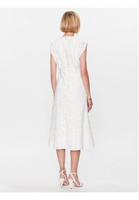BOSS - Boss Sukienka codzienna 50487487 Biały Regular Fit. Okazja: na co dzień. Kolor: biały. Materiał: bawełna, syntetyk. Typ sukienki: proste. Styl: casual #4