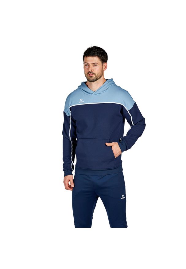 ERIMA - Sweat z kapturem Erima Change. Okazja: na co dzień. Typ kołnierza: kaptur. Kolor: niebieski. Materiał: polar. Styl: casual