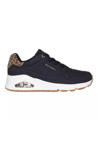 skechers - Baskets Femme UNO-JUNGLE NITE Noir SKECHERS. Kolor: wielokolorowy, czarny, zielony, brązowy. Materiał: skóra ekologiczna, materiał