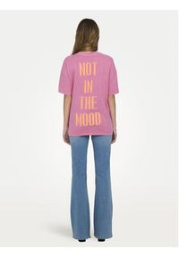 only - ONLY T-Shirt Rilly 15316994 Różowy Regular Fit. Kolor: różowy. Materiał: bawełna #4