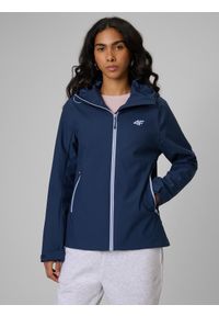 4f - 4F Kurtka przejściowa membrana 5000 damska - granatowa S. Okazja: na co dzień, na spacer. Kolor: niebieski. Materiał: materiał. Sezon: wiosna, jesień. Styl: casual #1