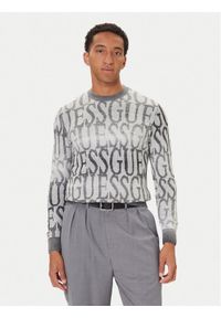 Guess Sweter M5BR24 Z0500 Szary Regular Fit. Kolor: szary. Materiał: syntetyk #1