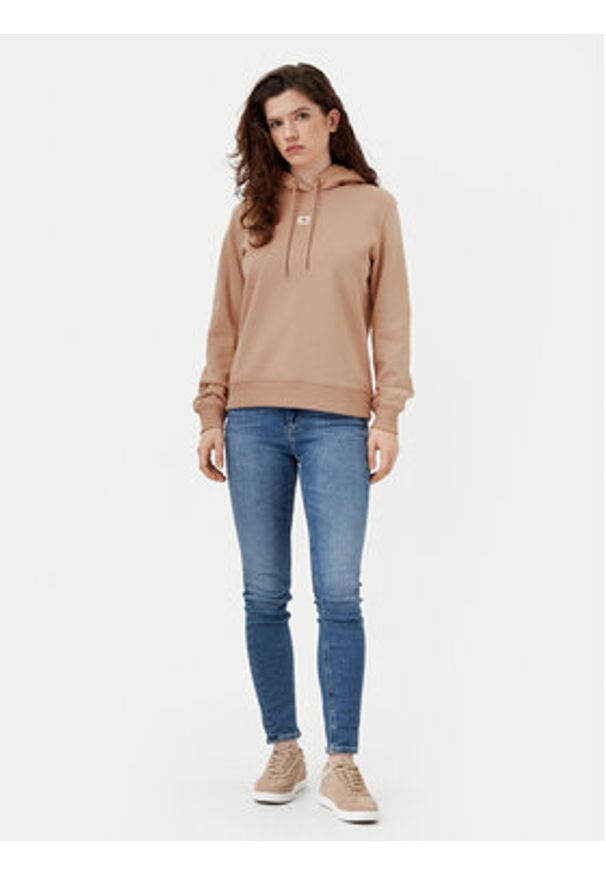 Calvin Klein Jeans Bluza J20J225085 Beżowy Regular Fit. Kolor: beżowy. Materiał: bawełna