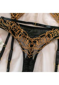 Intica - Biustonosz push-up zdobiony na specjalne okazje Mansoura. Kolor: czarny. Materiał: tkanina. Wzór: aplikacja #10