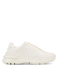 Calvin Klein Jeans Sneakersy Chunky Runner Low Lace Mono Wn YW0YW01129 Biały. Kolor: biały. Materiał: skóra