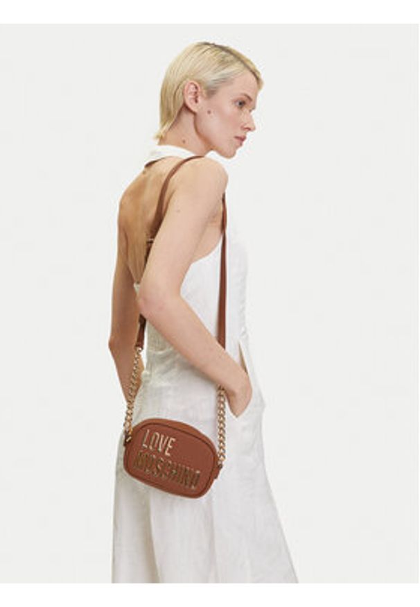 Love Moschino - LOVE MOSCHINO Torebka JC4026PP1MKD0201 Brązowy. Kolor: brązowy. Materiał: skórzane