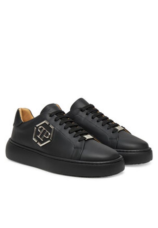 Philipp Plein - PHILIPP PLEIN Sneakersy PAES MSC4022 Czarny. Kolor: czarny. Materiał: skóra