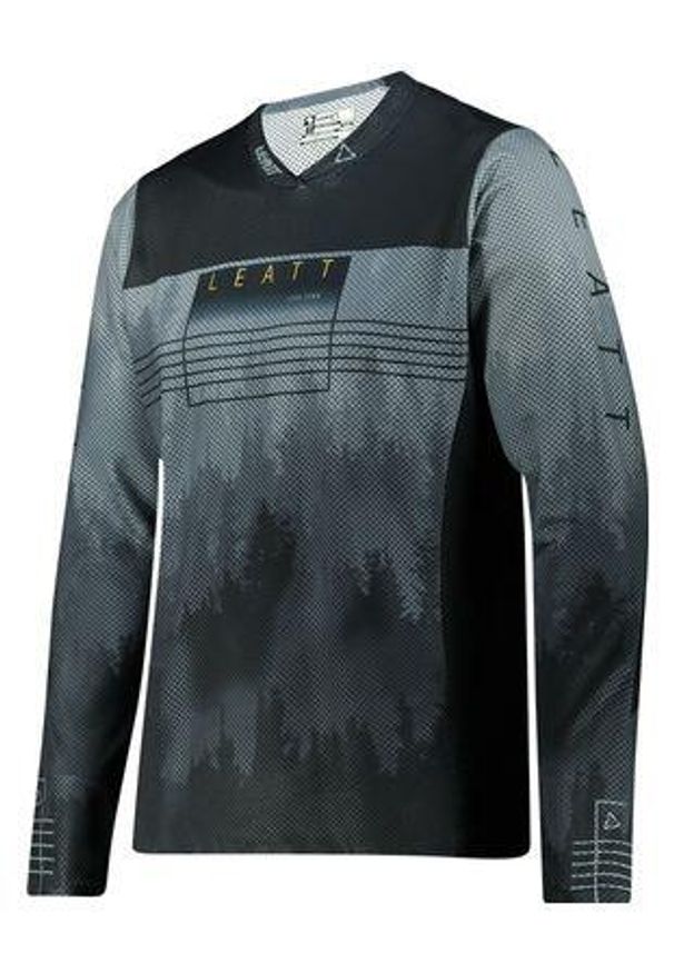 LEATT - Koszulka rowerowa MTB męska Leatt 4.0 Gravity Black z długim rękawem. Kolor: czarny. Materiał: jersey. Długość rękawa: długi rękaw. Długość: długie