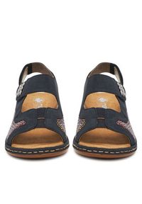 Rieker Sandały 65989-14 Granatowy. Kolor: niebieski. Materiał: syntetyk, materiał #2