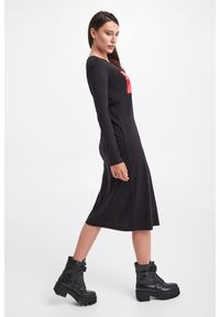 Armani Exchange - Sukienka ARMANI EXCHANGE. Materiał: bawełna. Wzór: nadruk. Długość: midi