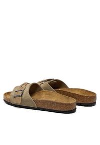 Birkenstock Klapki Oita 1026730 Brązowy. Kolor: brązowy. Materiał: skóra