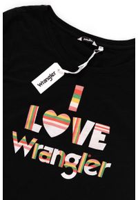 Wrangler - WRANGLER T SHIRT DAMSKI I LOVE TEE BLACK W700LEA01 112130872. Okazja: na co dzień. Wzór: nadruk. Styl: casual #5