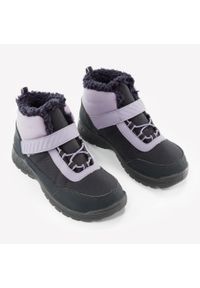 quechua - Buty turystyczne dla dzieci Quechua SH100 Warm zapinane na rzep wodoodporne. Zapięcie: rzepy. Kolor: wielokolorowy, fioletowy, szary. Sezon: zima
