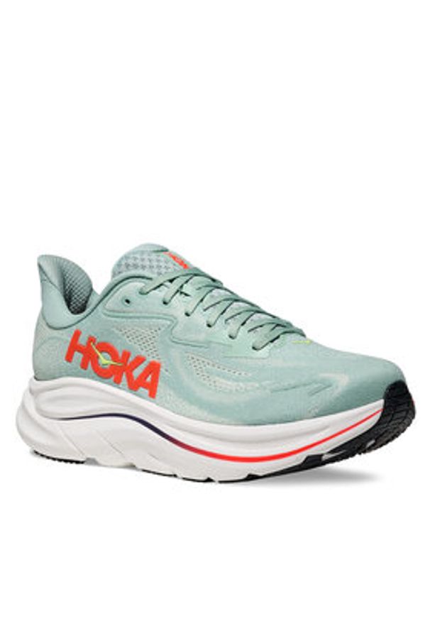 HOKA - Hoka Buty do biegania Clifton 10 1162030 Zielony. Kolor: zielony. Materiał: materiał