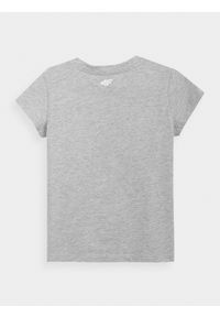 4f - T-shirt dziewczęcy (122-164). Kolor: szary. Materiał: dzianina, bawełna #2