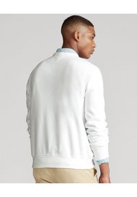 Ralph Lauren - RALPH LAUREN - Biała bluza z bawełny. Typ kołnierza: polo, bez kaptura. Kolor: biały. Materiał: bawełna. Wzór: aplikacja, haft. Styl: klasyczny
