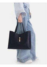 Furla Torebka Goccia L WB01788 BX3353 KH 4852S Granatowy. Kolor: niebieski. Materiał: skórzane #1