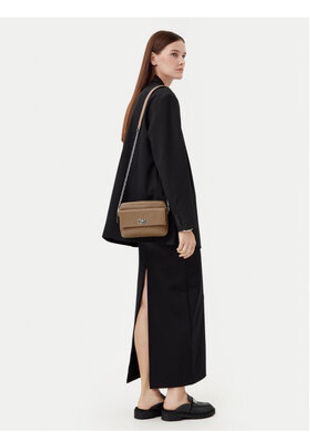 Calvin Klein Torebka Ck Camera Bag W/Pocket_Mono K60K613140 Brązowy. Kolor: brązowy. Materiał: skórzane