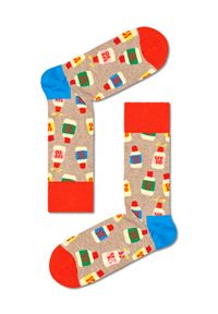 Happy-Socks - Happy Socks Skarpety wysokie unisex SPF01-3300 Kolorowy. Materiał: bawełna, materiał. Wzór: kolorowy