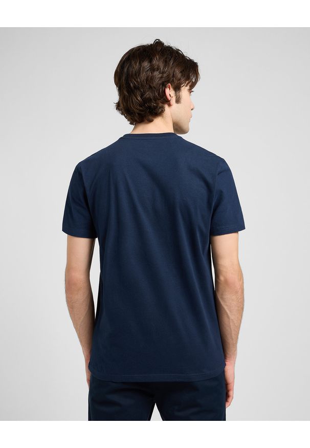 Lee - MESKA KOSZULKA LEE ESSENTIAL GRAPHIC TEE RIVET NAVY 112372360