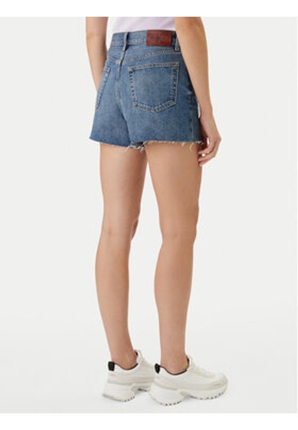 Calvin Klein Jeans Szorty jeansowe LV047F765G Niebieski Relaxed Fit. Kolor: niebieski. Materiał: bawełna