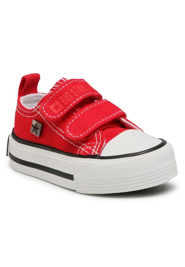 BIG STAR SHOES - Trampki Big Star Shoes HH374202 Red. Kolor: czerwony. Materiał: materiał