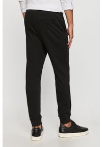 Armani Exchange - Spodnie. Kolor: czarny. Materiał: bawełna, materiał, dzianina, elastan, poliester. Wzór: gładki #3