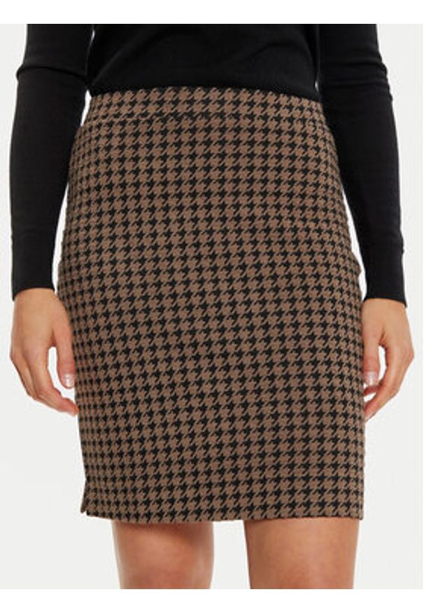 Fransa Spódnica ołówkowa Noreen 20614444 Brązowy Slim Fit. Kolor: brązowy. Materiał: syntetyk, wiskoza