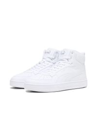 Buty Puma Caven 2.0 Mid, Mężczyźni. Kolor: biały, wielokolorowy, szary. Materiał: guma, materiał, tkanina, syntetyk. Sezon: lato