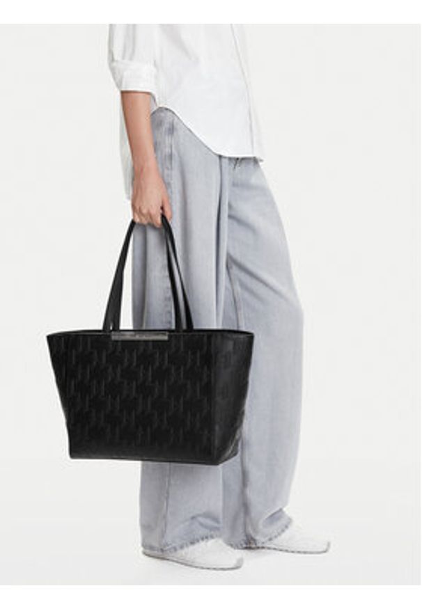 Karl Lagerfeld - KARL LAGERFELD Torebka A2W30025 Czarny. Kolor: czarny. Materiał: skórzane